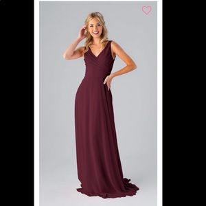 Kennedy Blue Kristen Bridesmaids Dress in Bordeaux